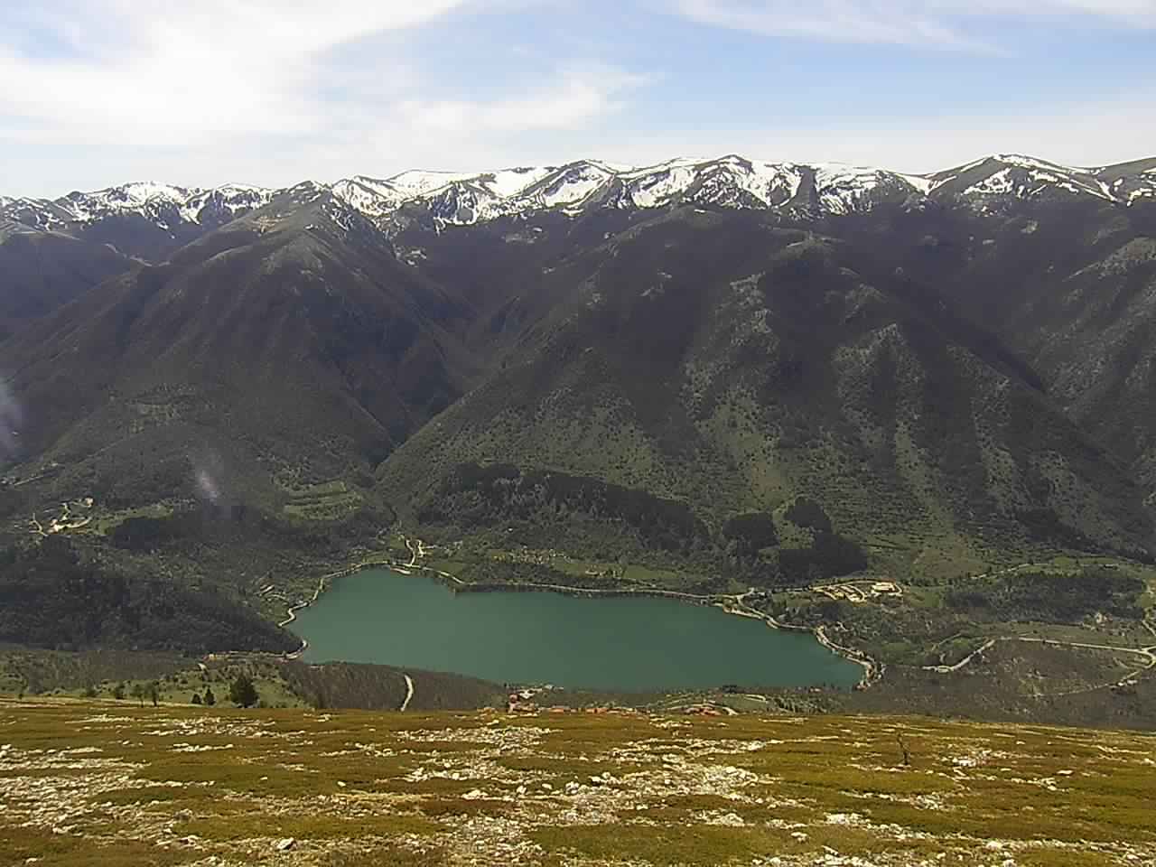 webcam sul Lago di Scanno dal Monte Genzana, Abruzzo Italy